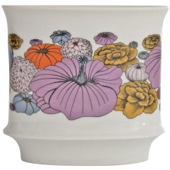 Vase with Floral Design by Alain Le Foll for Rosenthal
