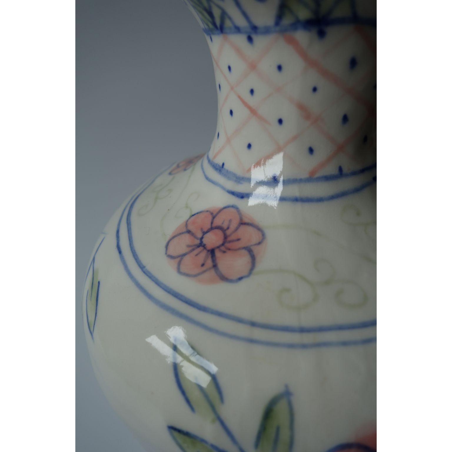 Porcelain Vase with Flowers by Caroline Harrius
