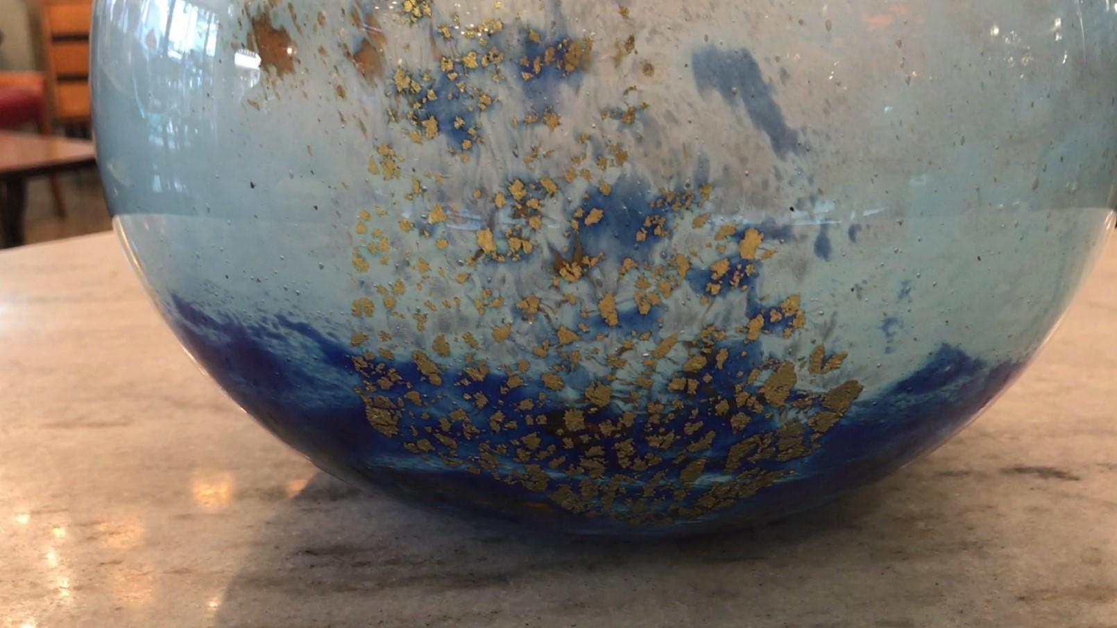 Vase mit Gold, signiert: Daum Nancy, Frankreich, Stil: Art déco im Angebot 4