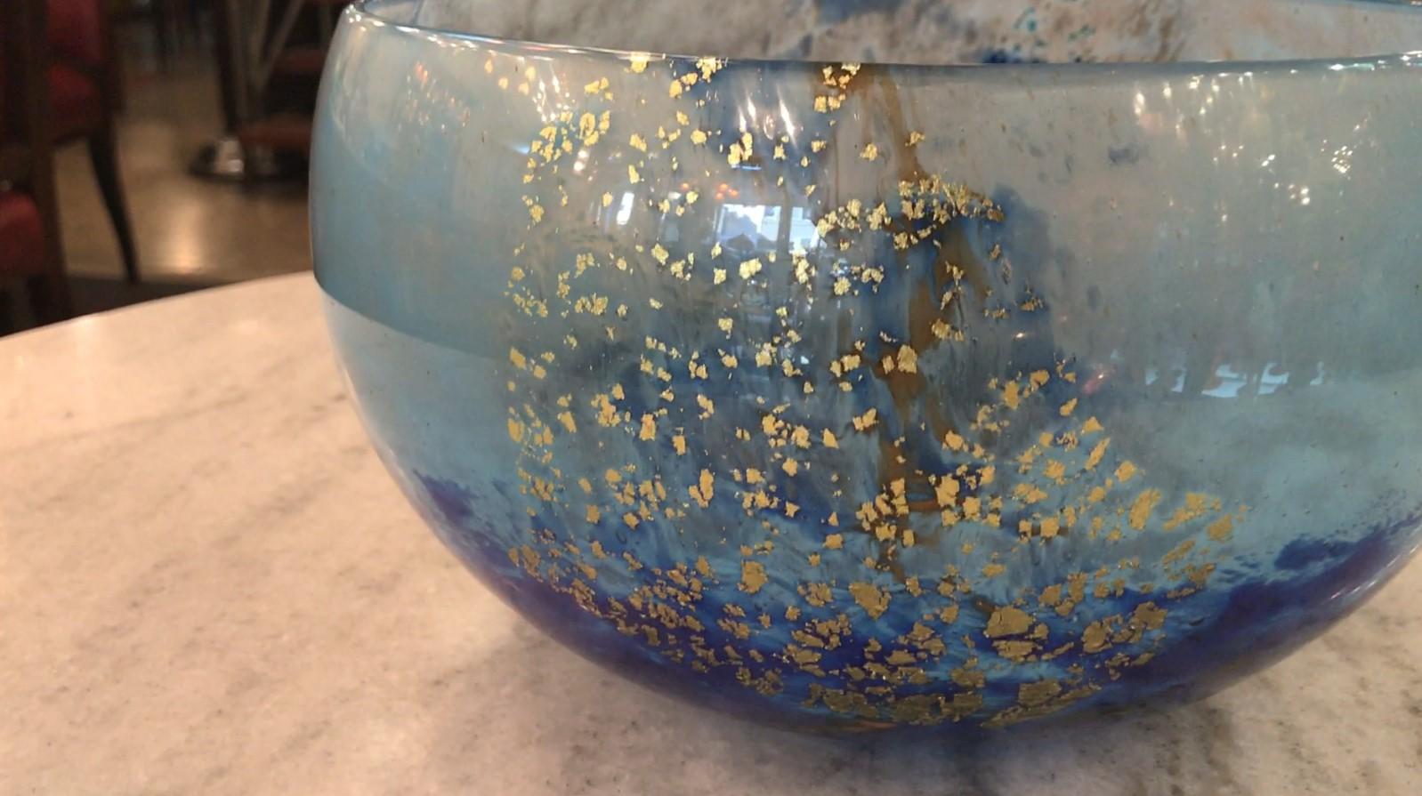 Vase mit Gold, signiert: Daum Nancy, Frankreich, Stil: Art déco im Angebot 6