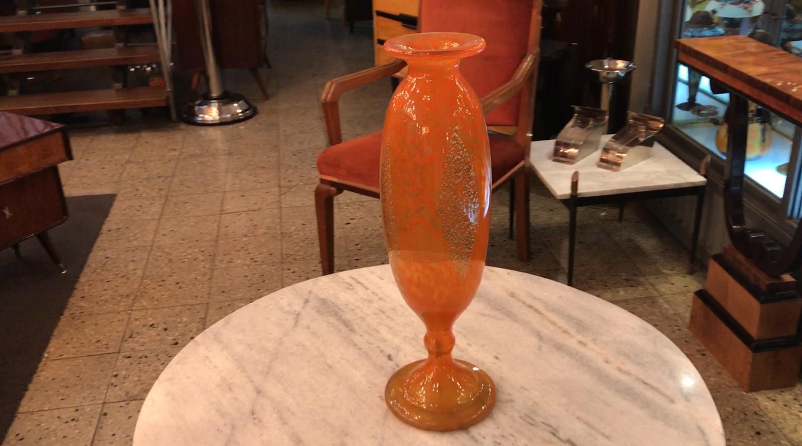 Vase with gold, Sign: Daum Nancy France, Style: Art Deco For Sale 10