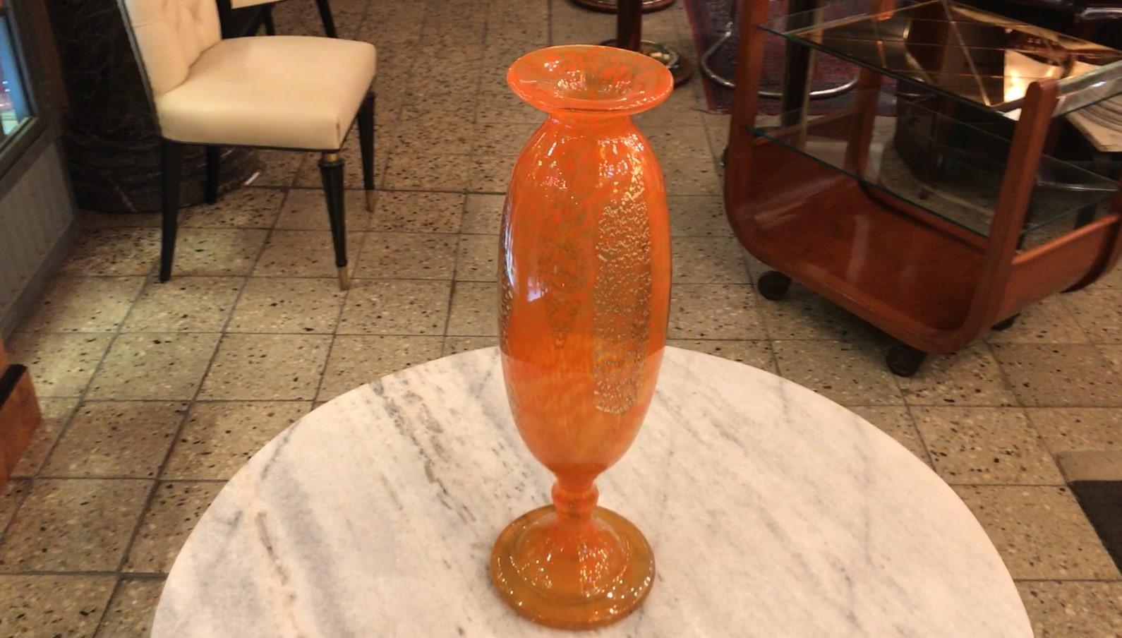 Vase with gold, Sign: Daum Nancy France, Style: Art Deco For Sale 11