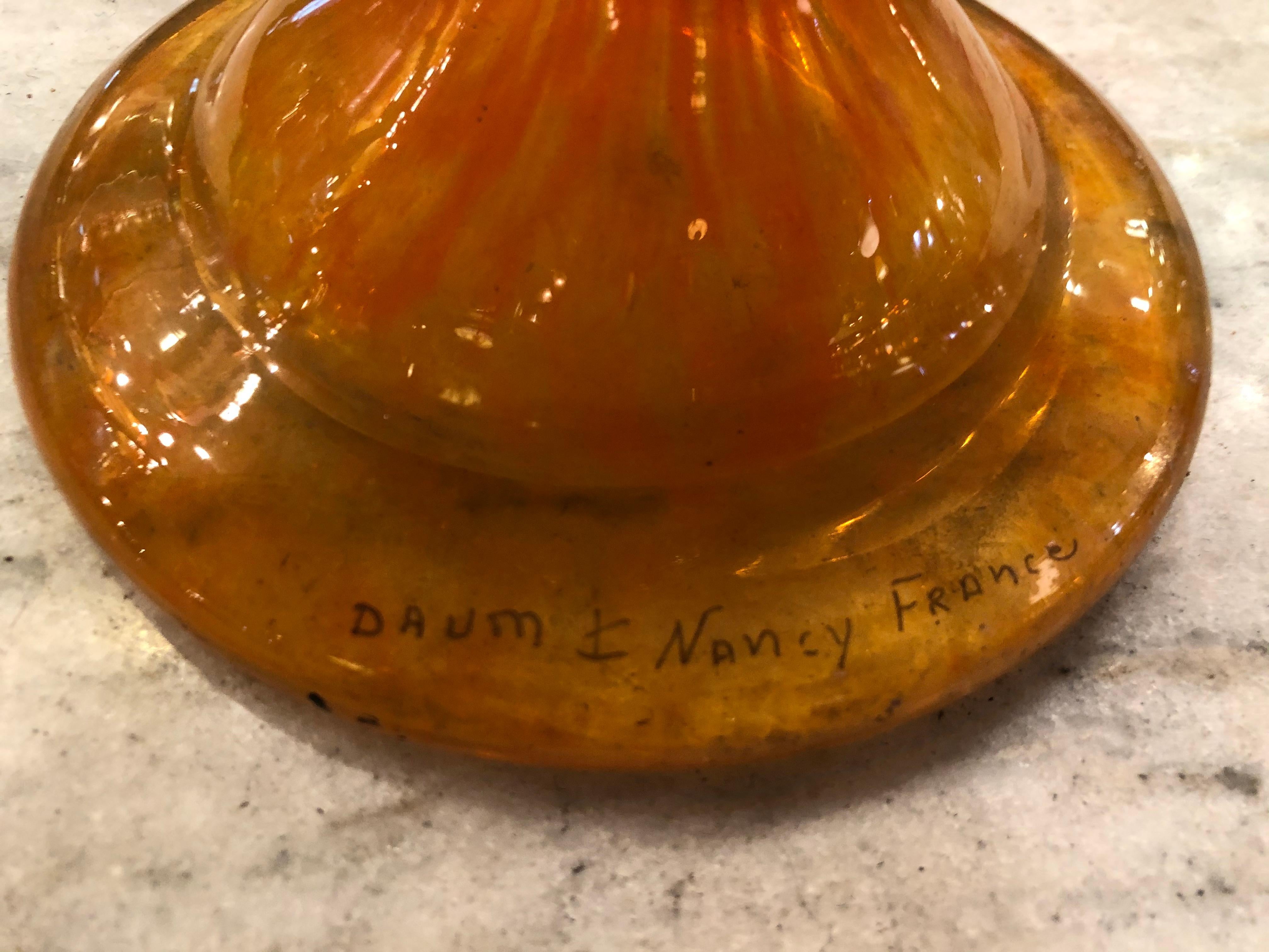 Early 20th Century Vase with gold, Sign: Daum Nancy France, Style: Art Deco For Sale