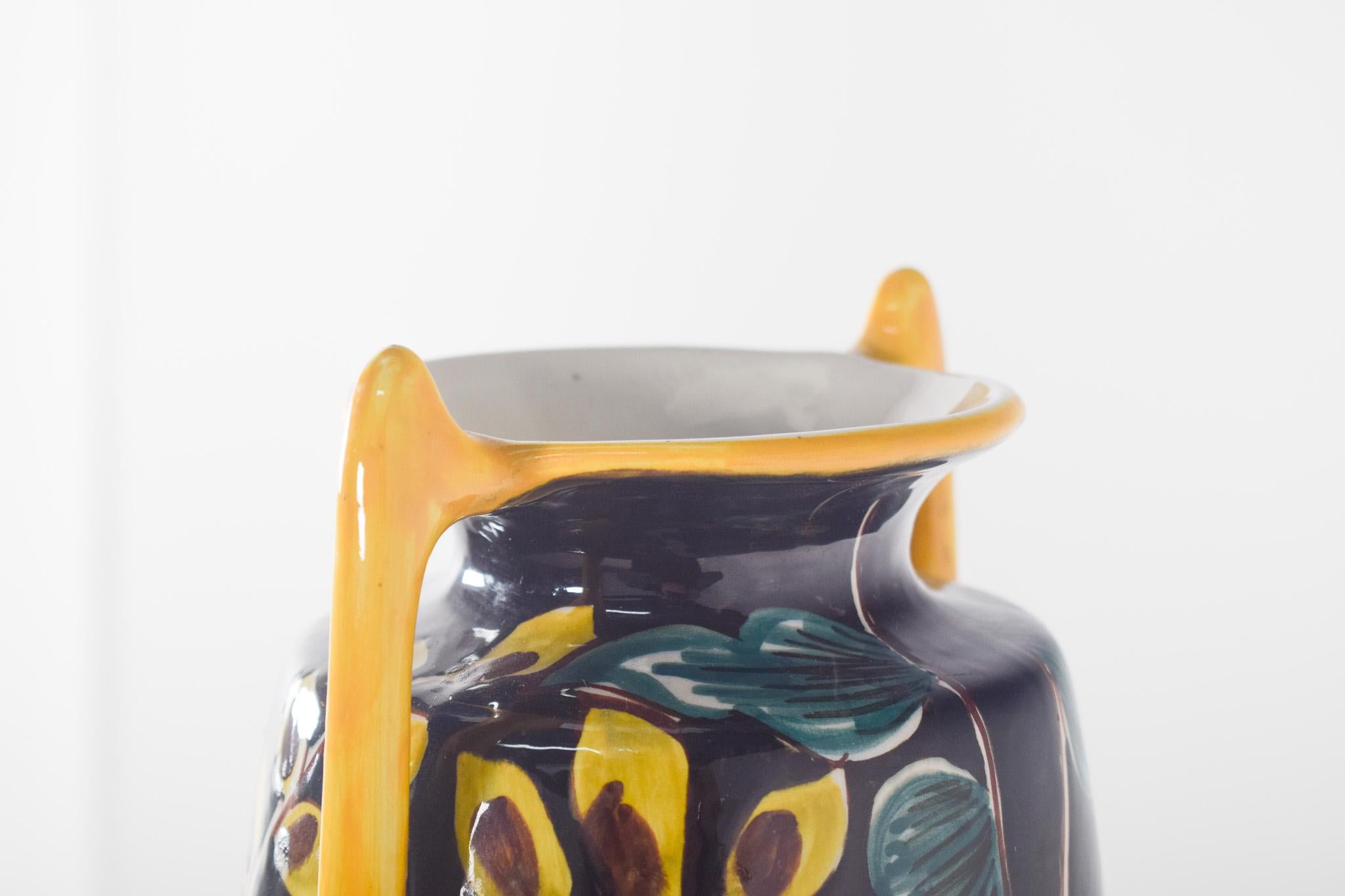 Vaso con manici e zuppiera con piatto, maiolica portoghese di Sacavém in vendita 4