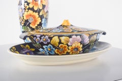 Vase with Handles and Tureen with Platter, Portuguese Faience from Sacavém