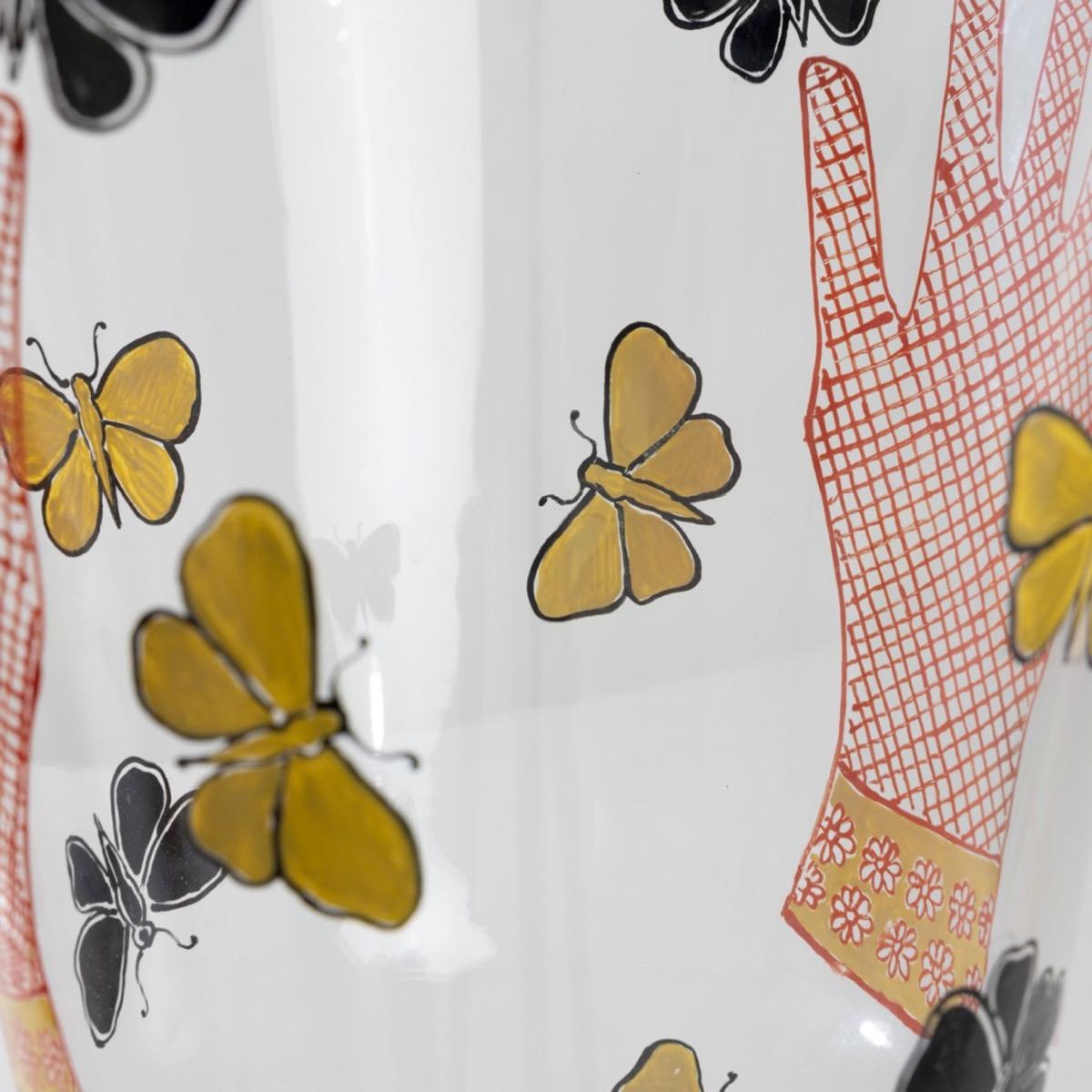 Italian Vase with Hands and Butterflies by Piero Fornasetti, S.A.L.I.R
