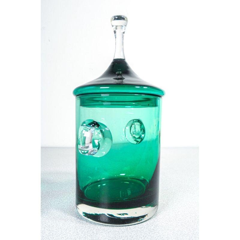 20th Century Vase with Lid in Blown Murano Glass For Sale