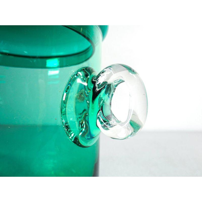 Blown Glass Vase with Lid in Blown Murano Glass For Sale