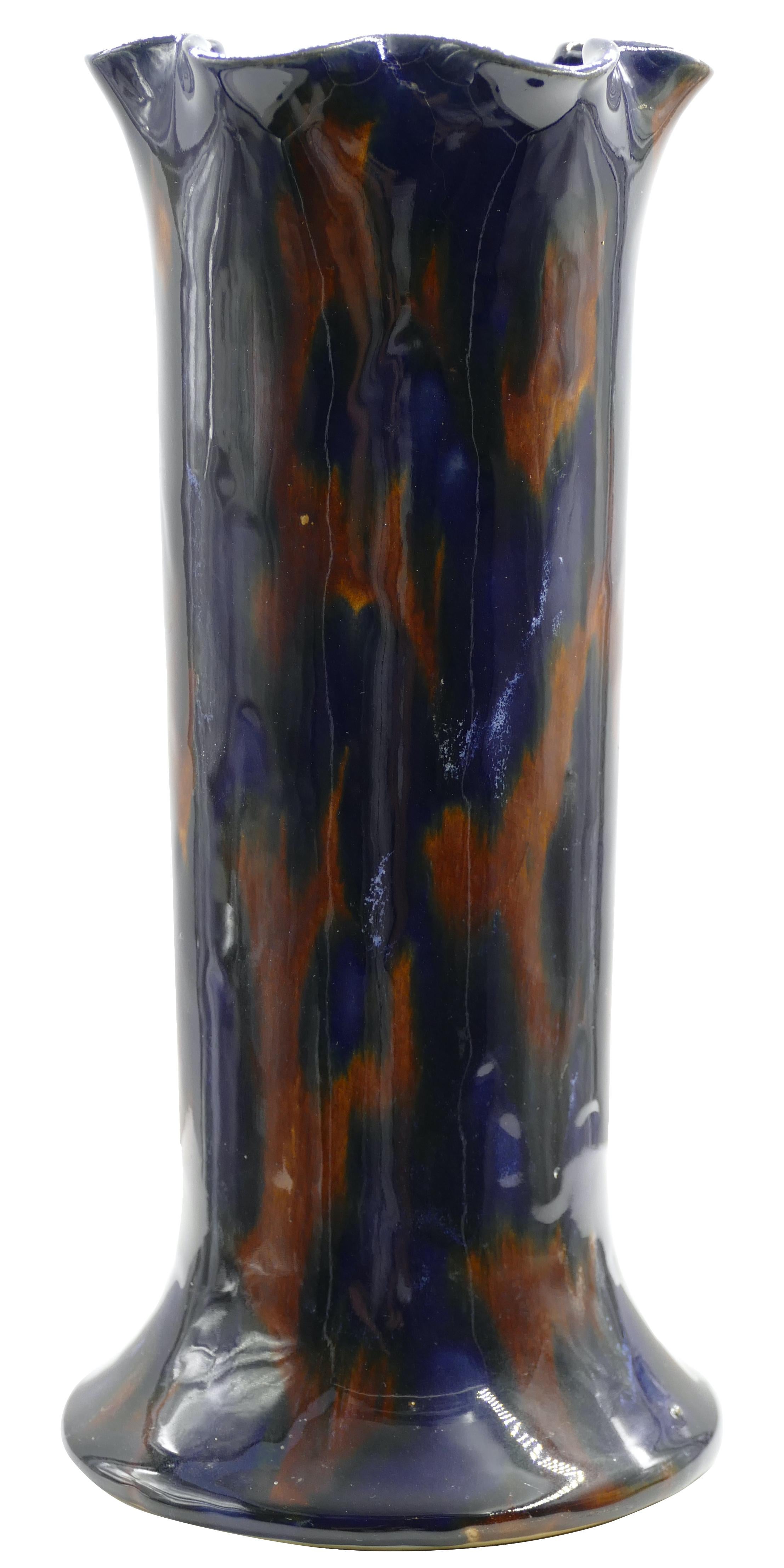 Vase avec jabot de la poterie Denby Angleterre:: fin du 20e siècle Bon état à Roma, IT