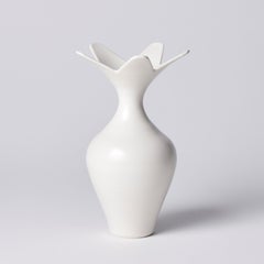 Vase with Star Rim, a Unique White Porcelain Vase by Vivienne Foley