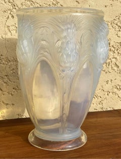 Vase with Thistles Signed Verlys