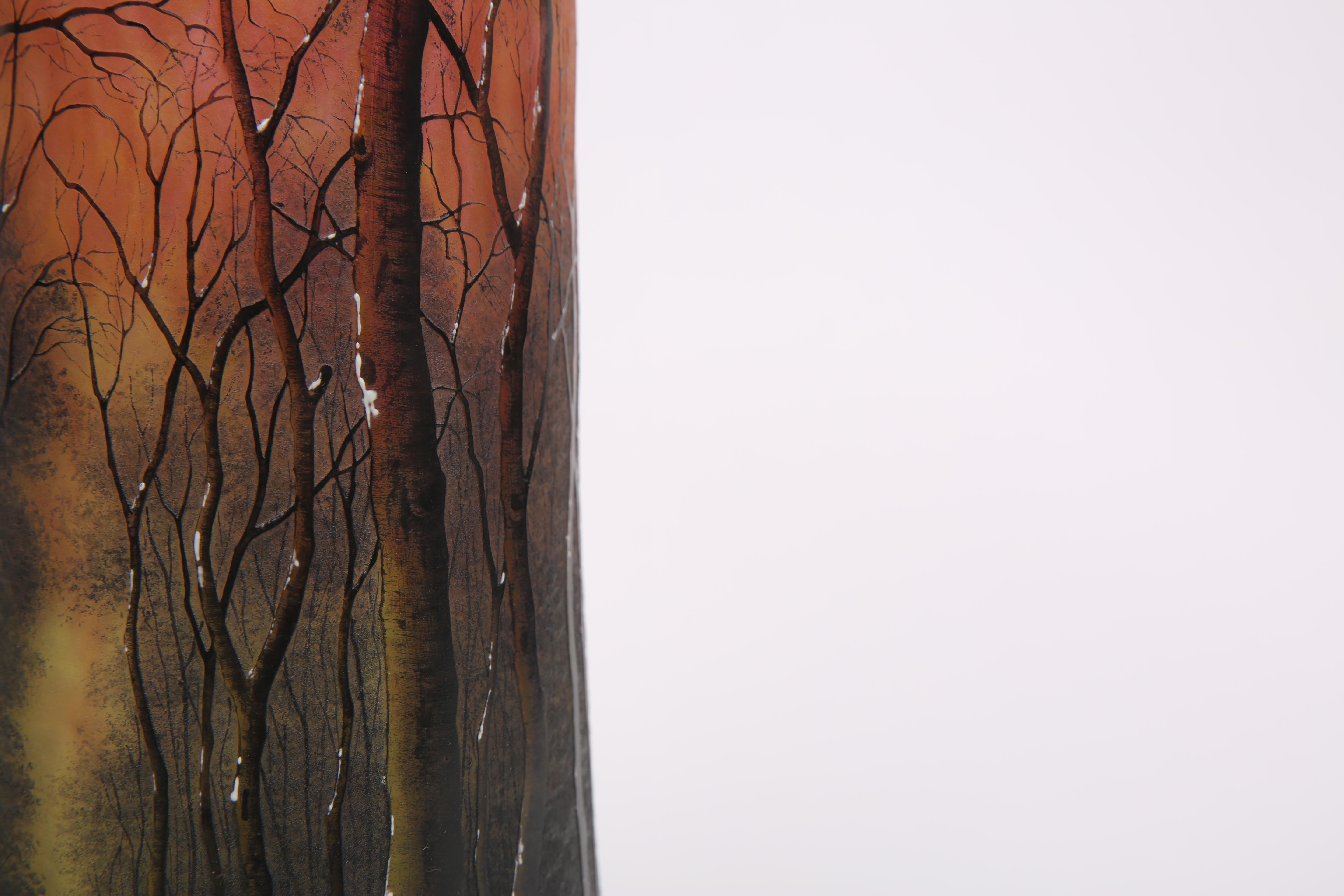 Francese Vaso con motivo invernale di Nancy Daum in vendita