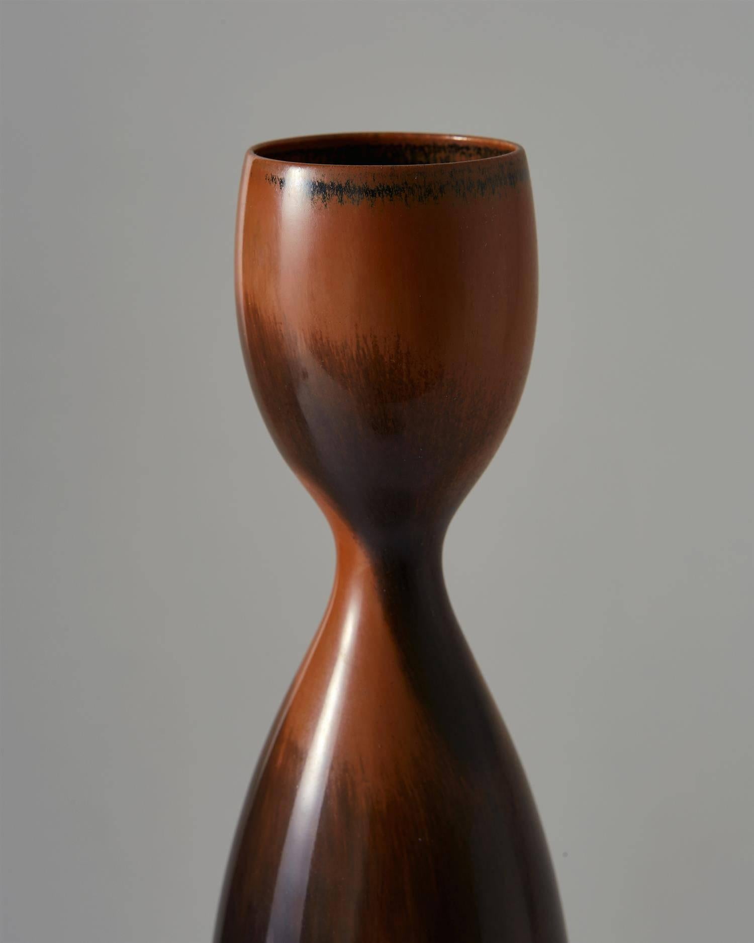 Scandinavian Modern Vase, Designed by Stig Lindberg for Gustavsberg, Sweden, 1956