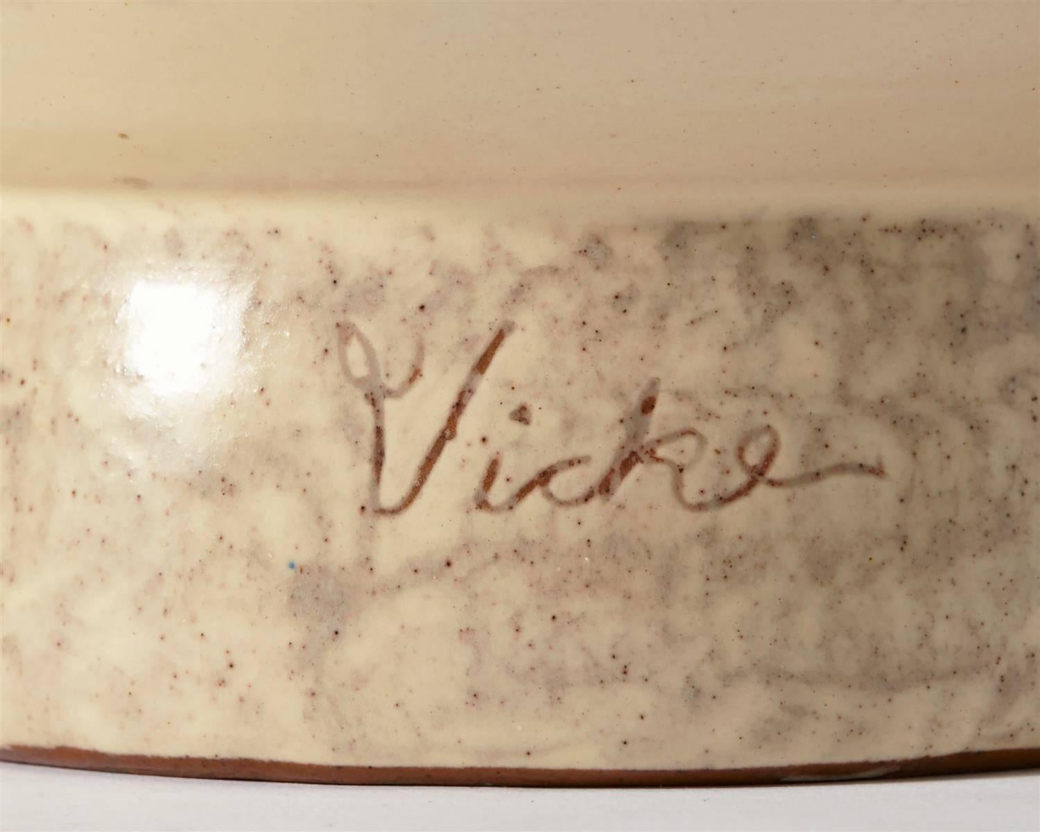 Scandinavian Modern Vase, Designed by Vicke Lindstrand for Uppsala Ekeby, Sweden 1940s