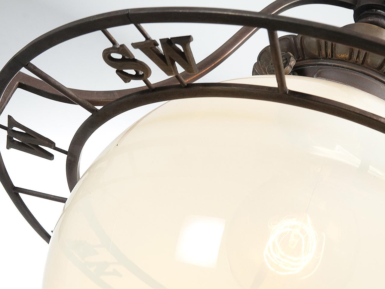American Vaseline Glass Compass Globe Lamp