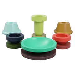 Vases- bols d'Ettore Sottsass pour Marutomi, années 1990, lot de 6