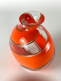 Vases with colored glass rods, Murano, maestro Bruno Fornasier for Flli Toso