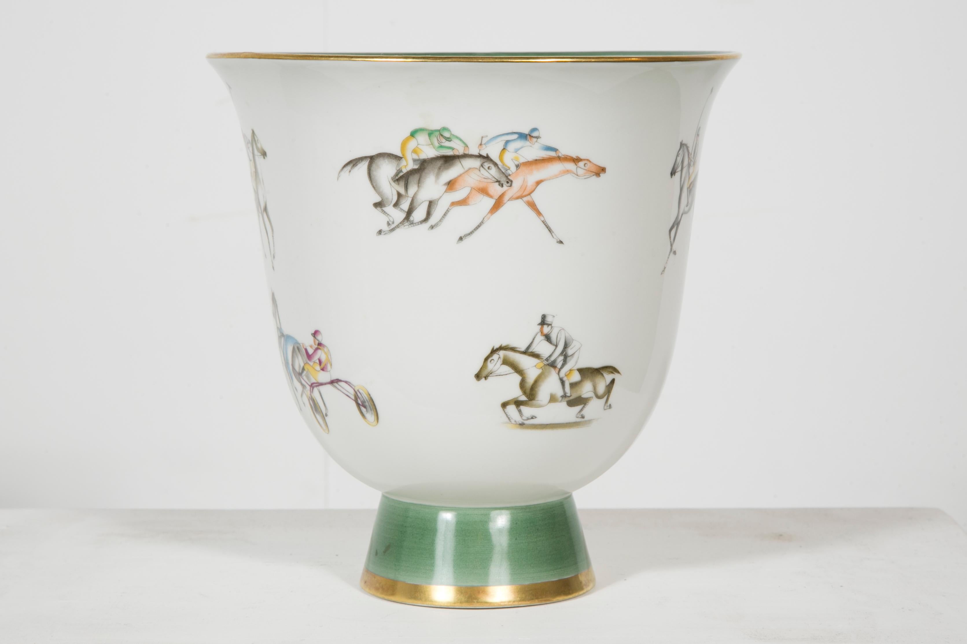 Vases with jockeys of Gio Ponti.