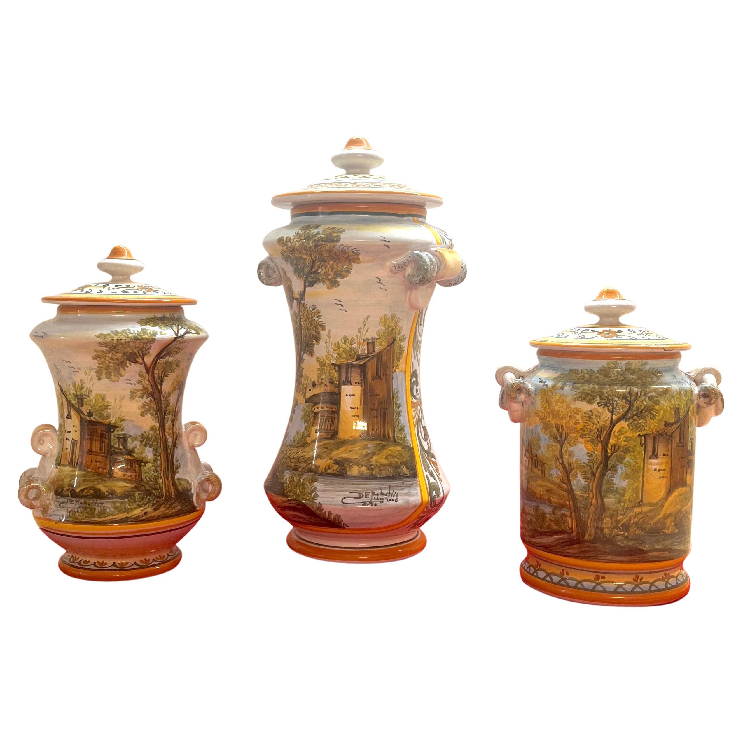 Castelli ceramic vases For Sale