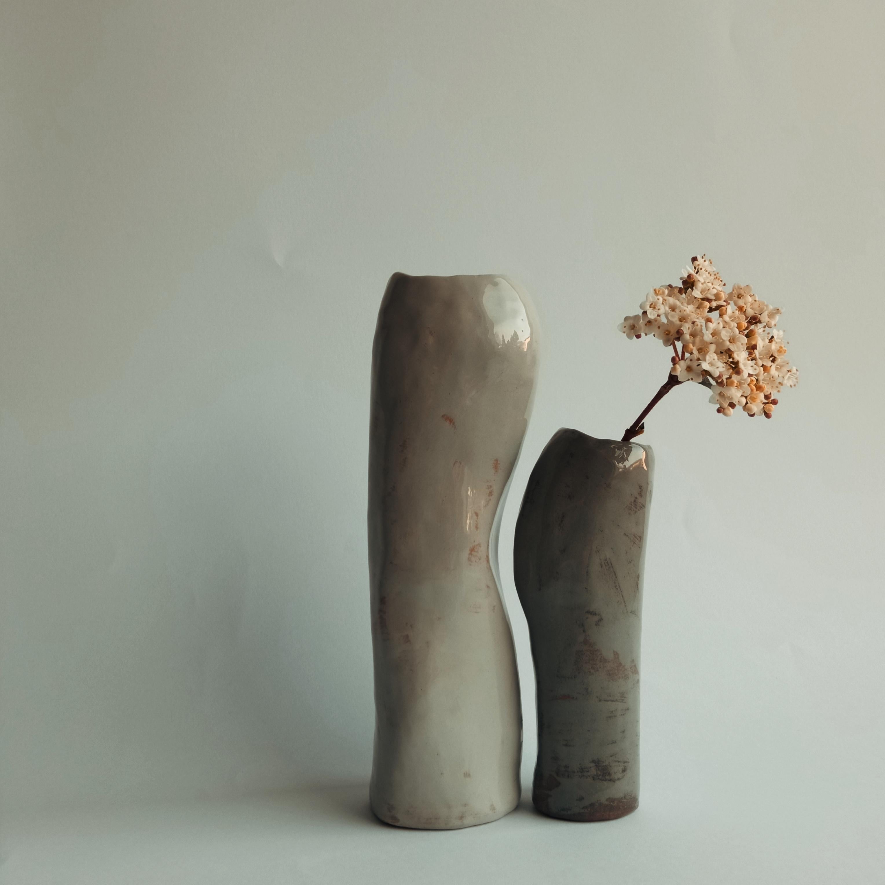 Vasi Comunicanti 2 elementos BLU-VERDE en cerámica Siglo XXI by Chiara Berta Esmaltado en venta