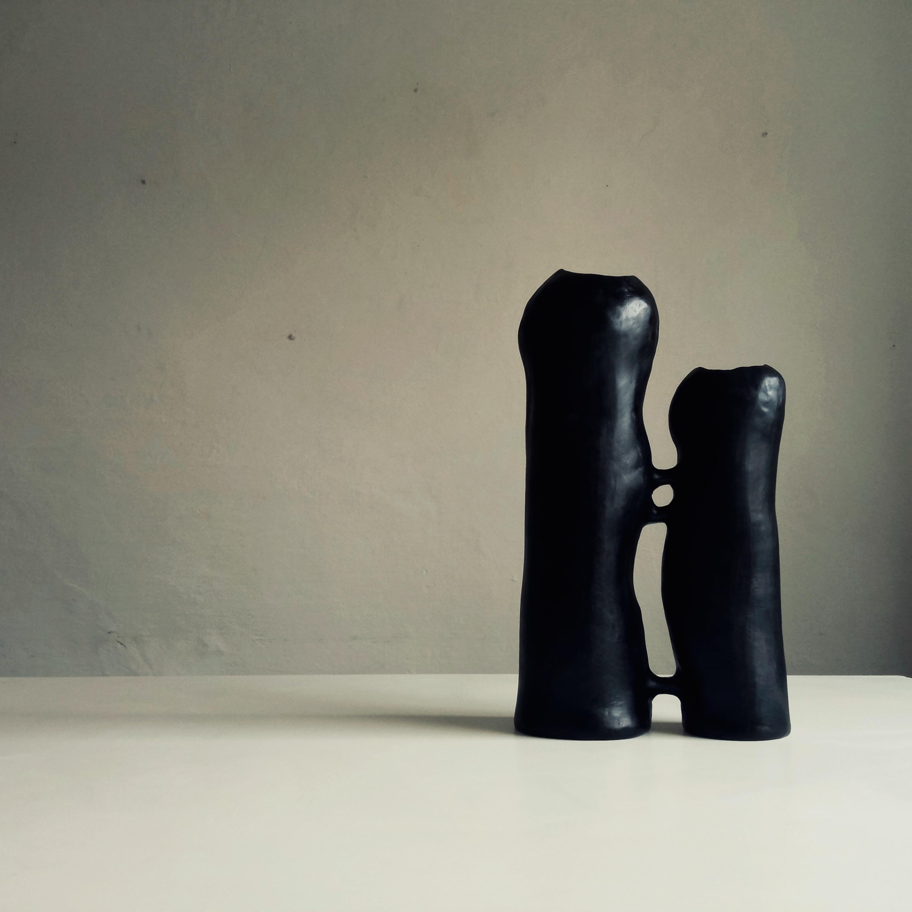Communicating Vases 3 elements PINK in ceramic XXI Century by Chiara Berta Artist For Sale 9