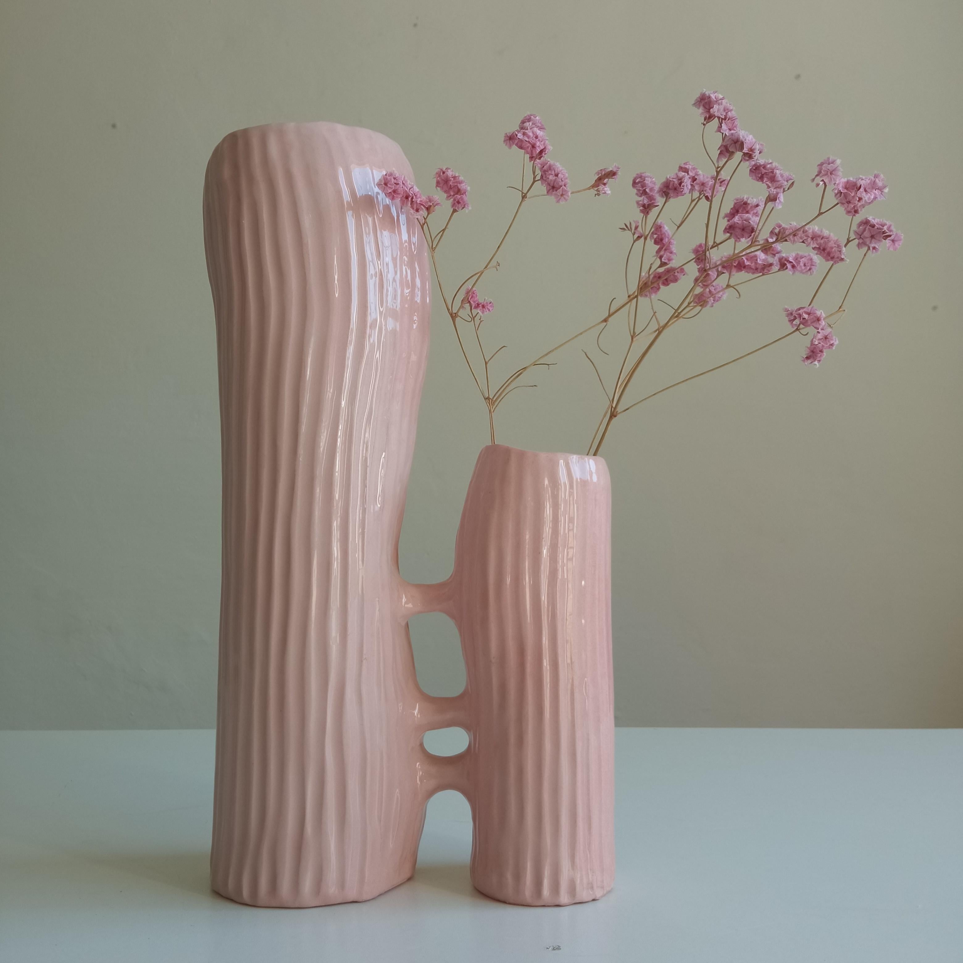 Communicating Vases 3 elements WHITE in ceramic XXI Century by Chiara Berta Artist For Sale 11