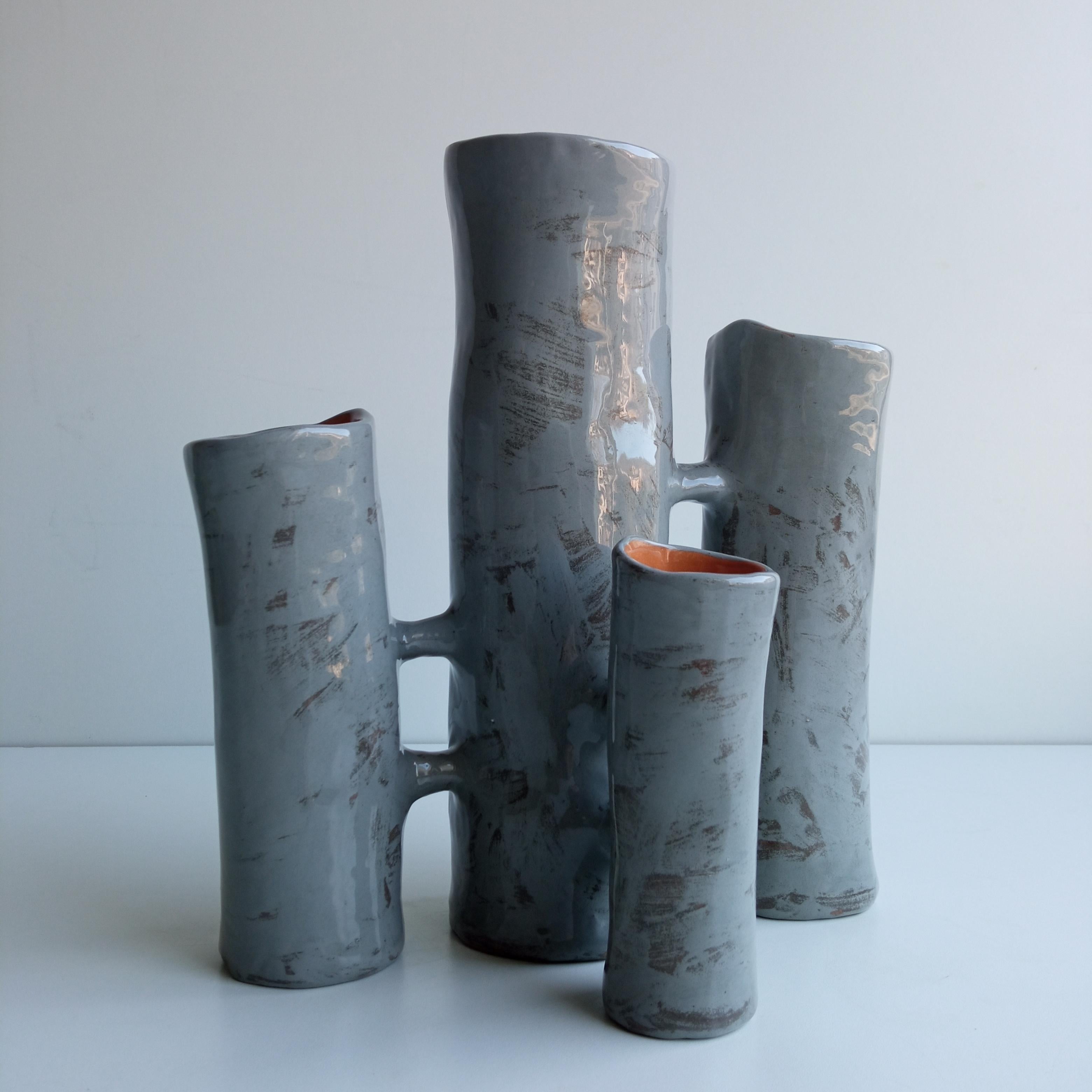 Vasi Comunicanti 4 elements LIGHT PINK in ceramic XXI Century by Chiara Berta in vendita 3