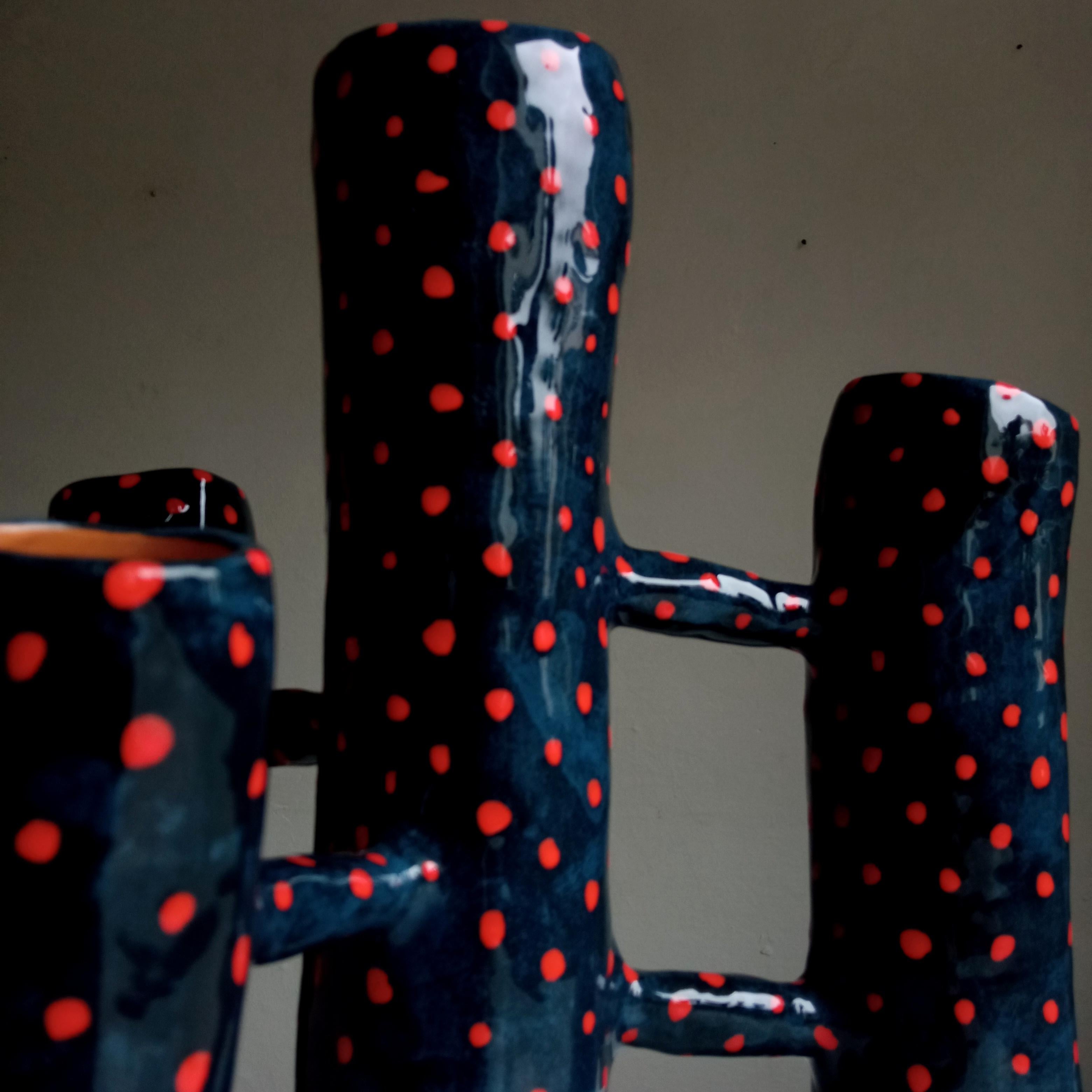 Moderne Vases communicants 4 éléments POIS  dans la céramique du XXIe siècle par Chiara Berta en vente