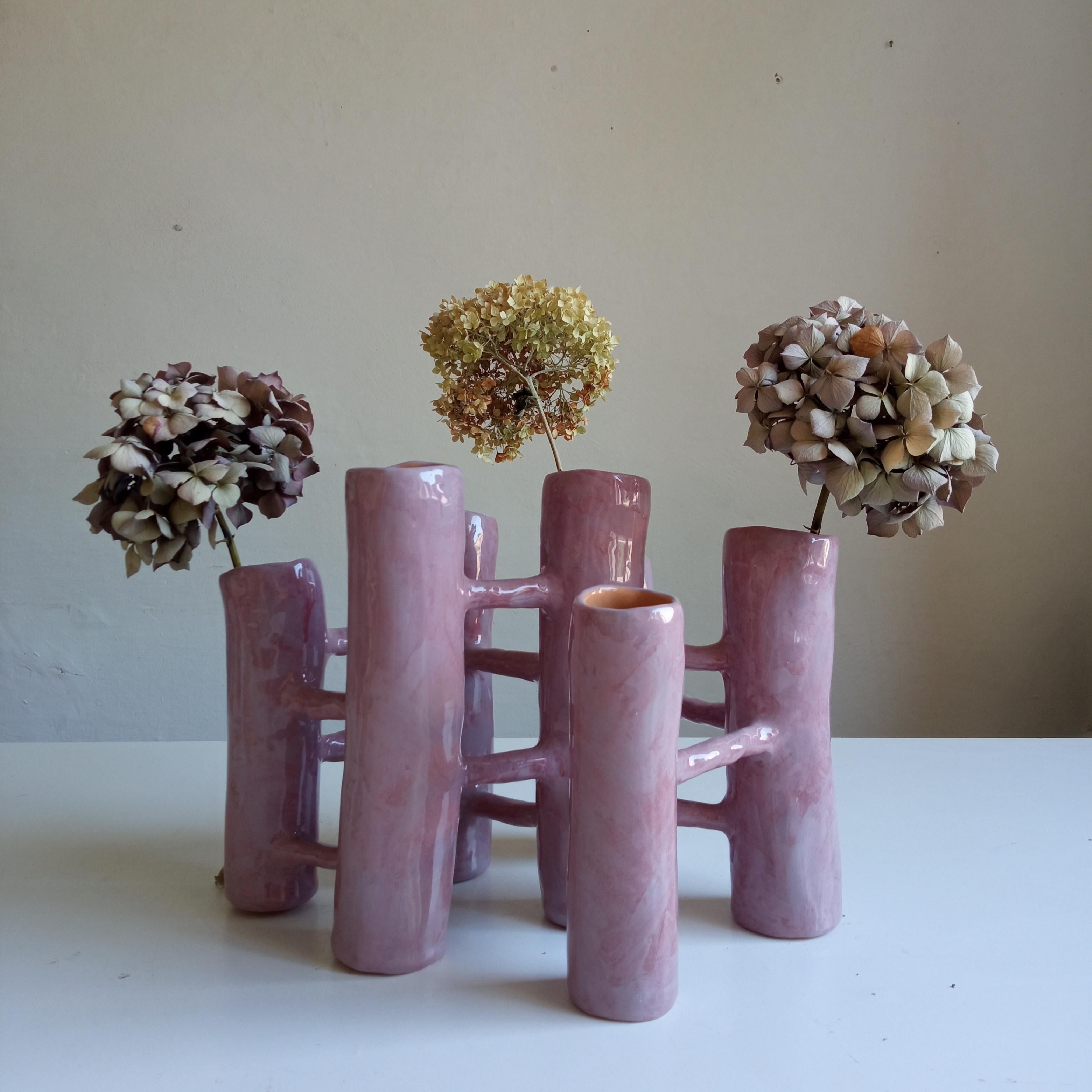 Vasi Comunicanti 7 éléments LILLA en céramique XXI Siècle par Chiara Berta Artiste Neuf - En vente à Medesano, IT