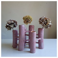 Communicating Vases 7 elements LILLA in ceramic XXI Century by Chiara Berta Artist