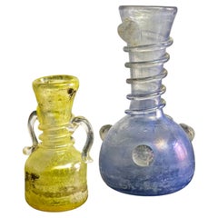 Seguso Italien 50/60er Jahre dekorative Mid-Century Modern Scavo Murano Glas Vasen