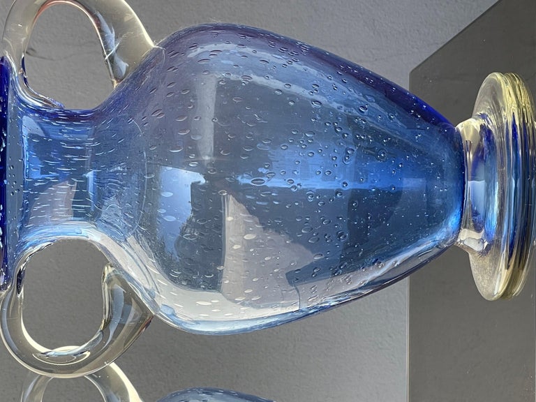 Vasi Vintage in Vetro Di Murano Blu Cobalto, Italia, Set Di 2 For Sale at  1stDibs