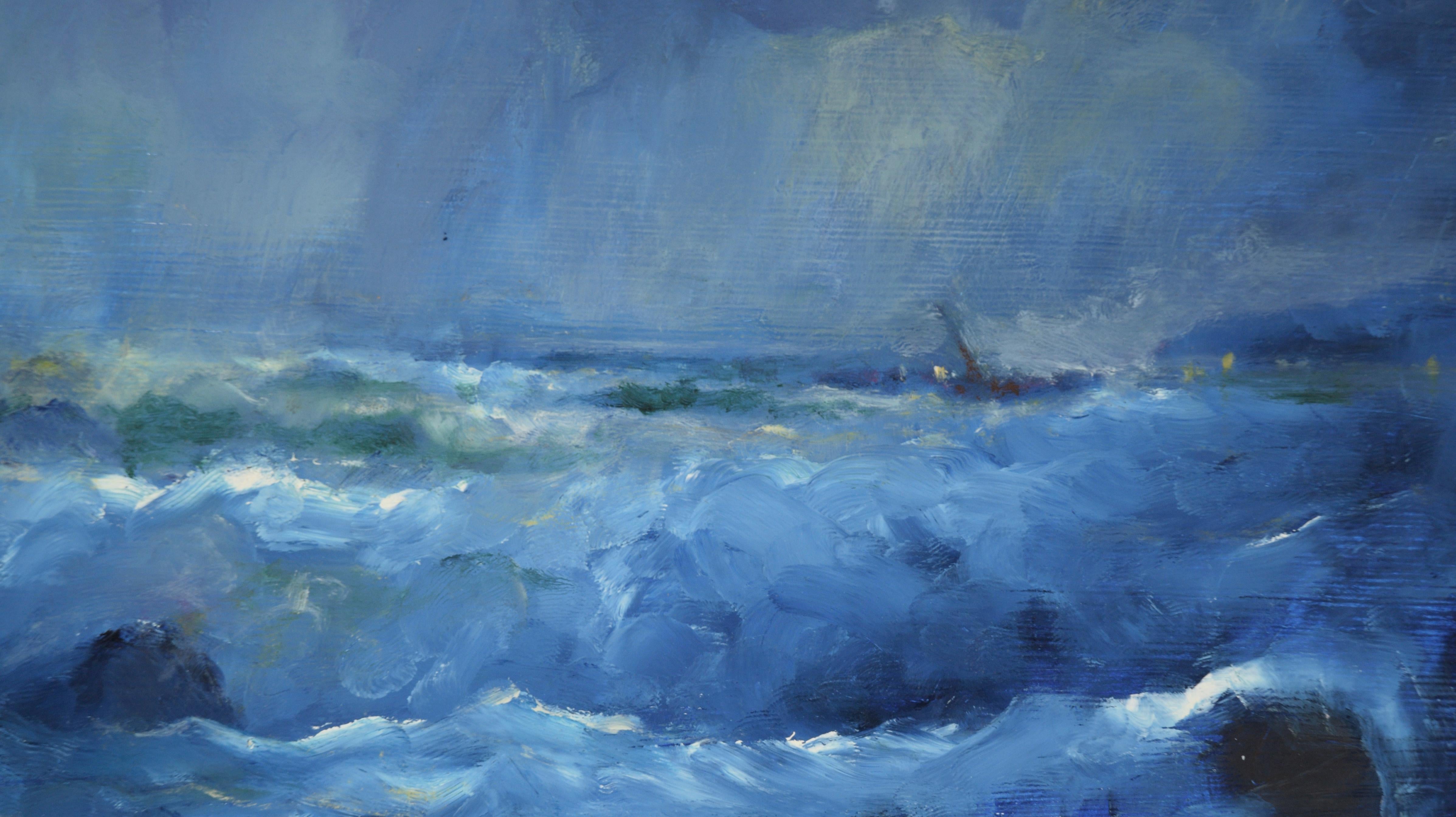 In the Eye of the Storm - Impressionist Painting by Vasil Papkov