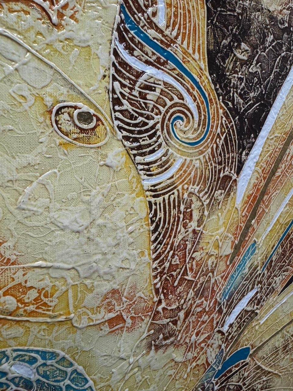 ABOUT the GENTLE HUMMINGBIRD - Abstract Painting by Vasili Zianko