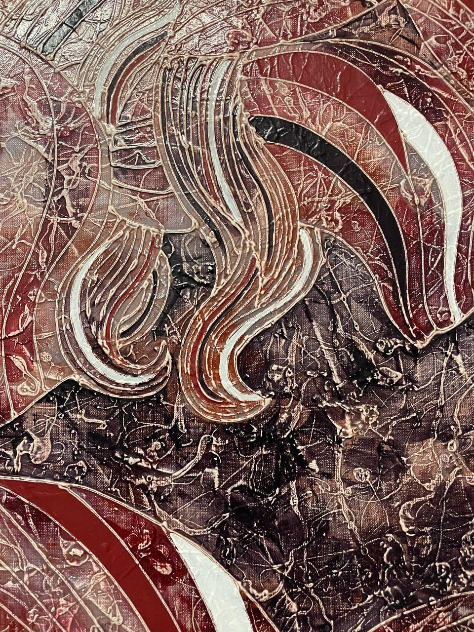 EVA'S LILIES di Vasily Zianko, tecnica del volume-contour dell'autore - Painting Art Déco di Vasili Zianko