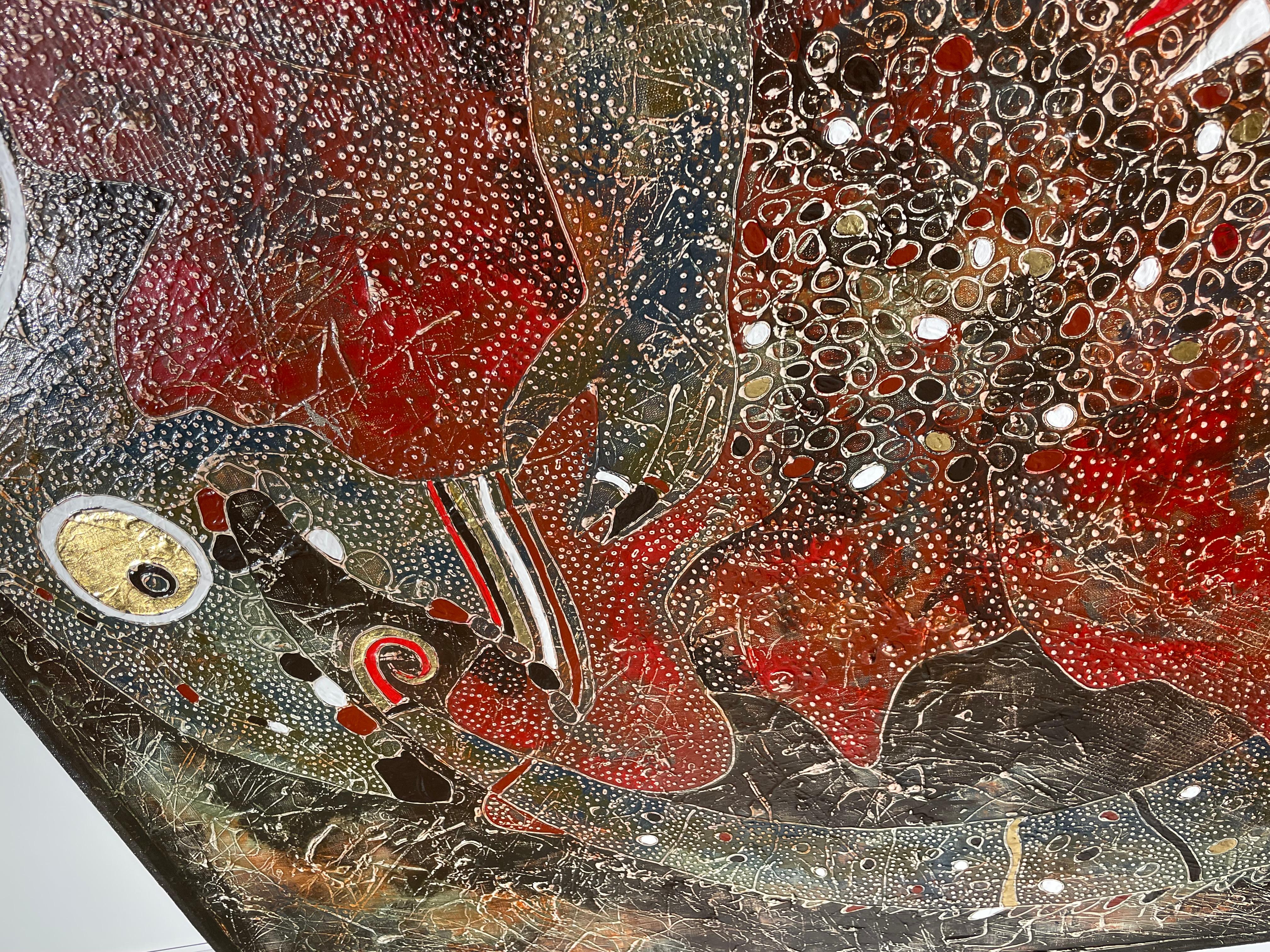 SAPORE DI POMEGRANO di V.Zianko - leggibile per i non vedenti con il tatto - Painting Art Nouveau di Vasili Zianko