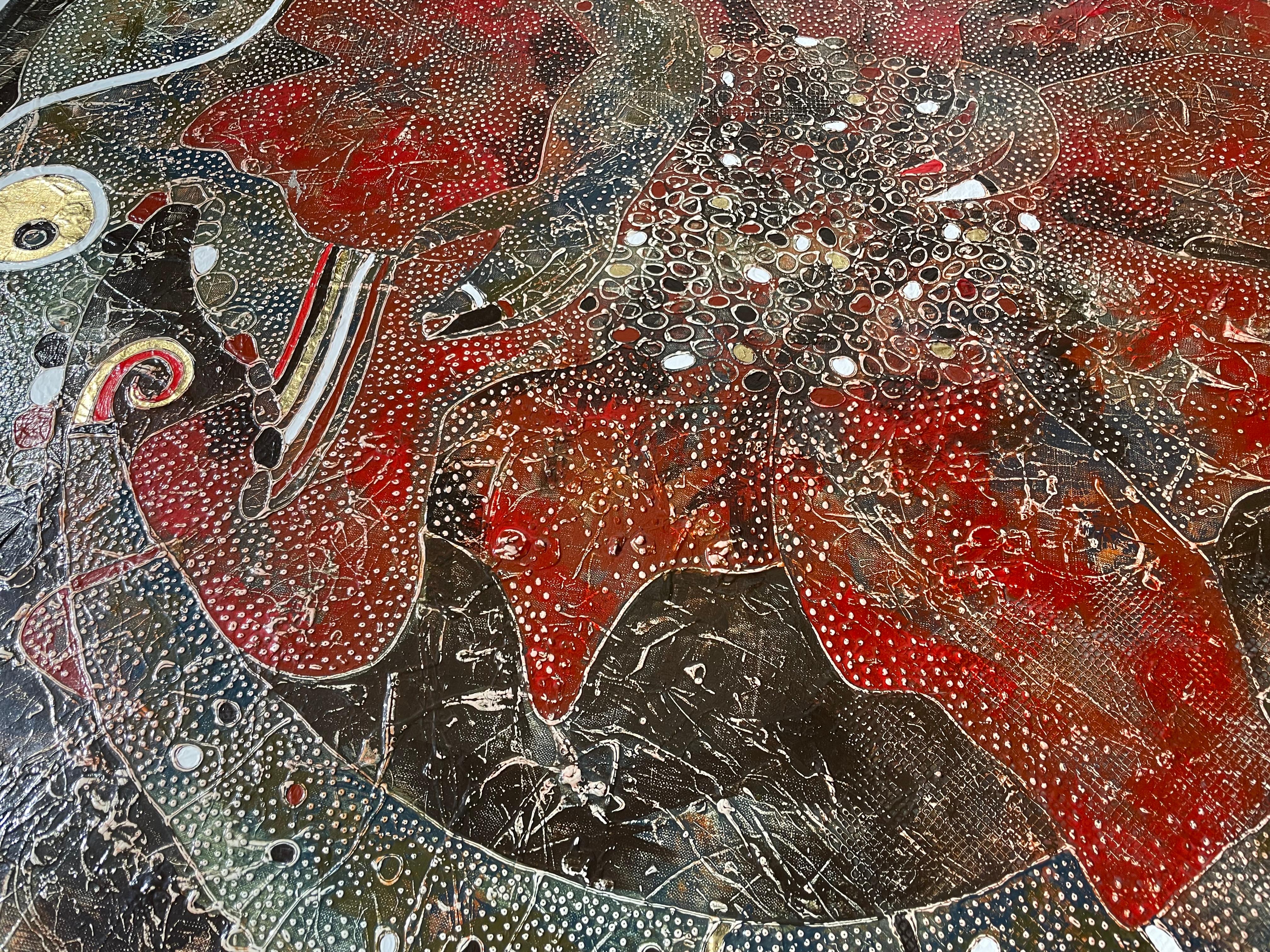 Die Farbe wird in der Technik des Autors der Malerei von Vasily Zianko basierte Acrylmalerei auf Leinwand mit einer Vielzahl von Texturen, Wäschen, die feinste Lasur, volumetrische Konturen gemacht.