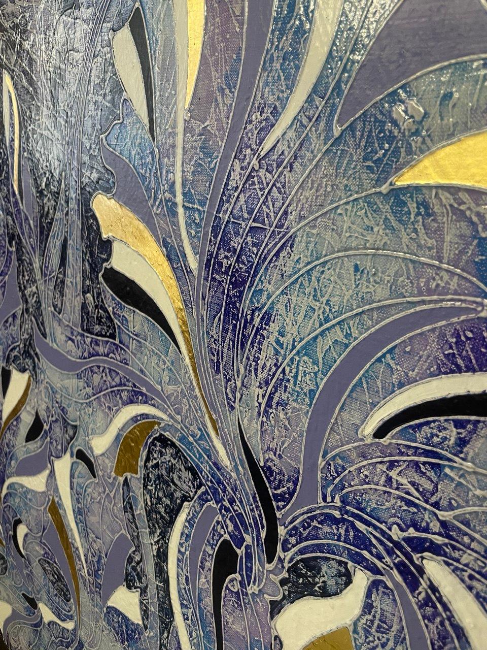 LAS IRISES AZULES. de Vasili Zianko, técnica de volumen-contorno del autor en venta 2