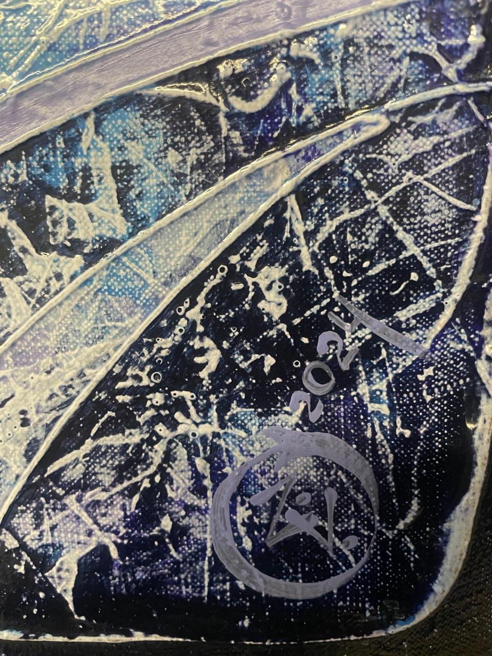 LAS IRISES AZULES. de Vasili Zianko, técnica de volumen-contorno del autor en venta 4