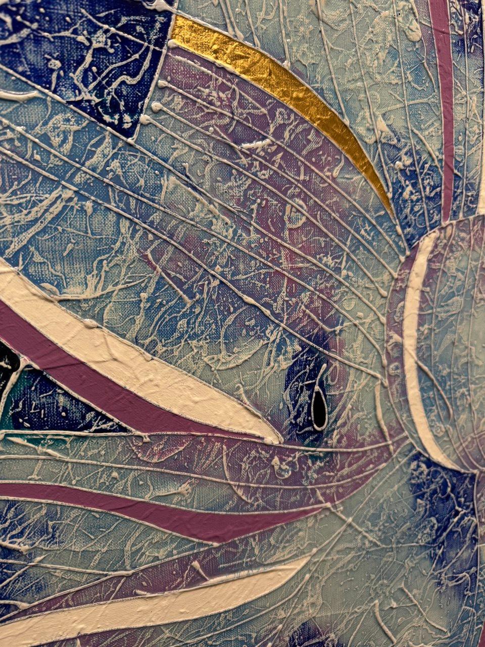 THE FABULOUS ALCYONE - Blue Abstract Painting by Vasili Zianko