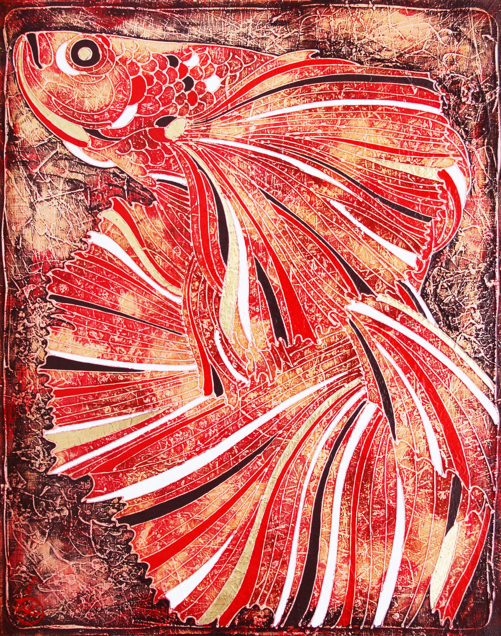 La pintura está realizada con la técnica de pintura del autor, basada en la pintura acrílica sobre lienzo de Vasili Zianko, utilizando una gran variedad de texturas, lavados, veladuras finísimas, contornos volumétricos legibles al tacto para