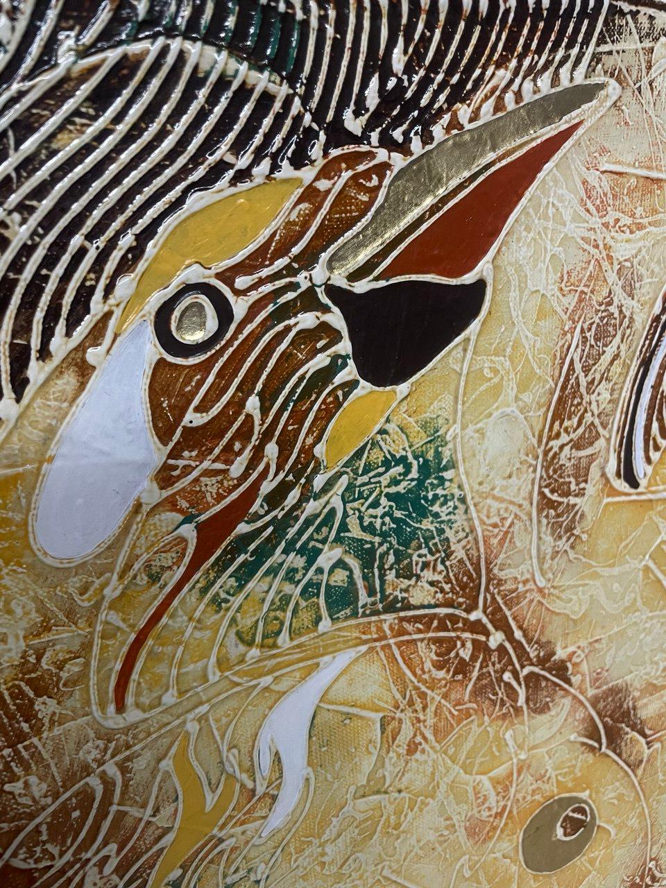 Whom Alkonost yearns about - Painting by Vasili Zianko