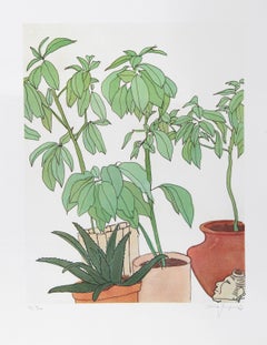 Iris Terrace, Contemporary Lithograph by Vasilios Janopoulos