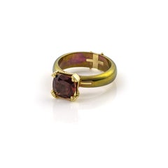 Vasilis Giampouras Garnet Alternative Titanium Engagement Ring