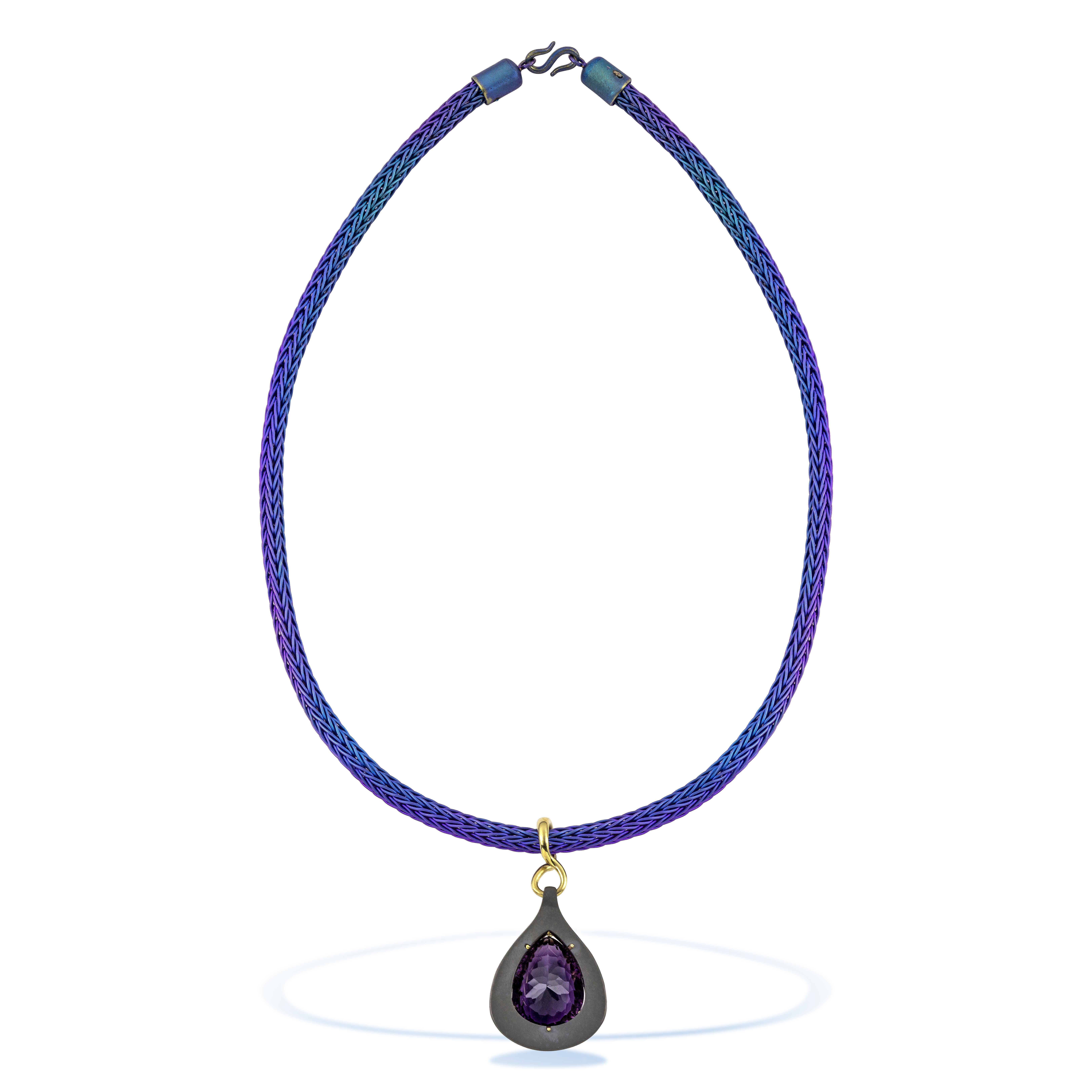 Vasilis Giampouras Purple Rain Drop Amethyst Unique Necklace In New Condition For Sale In Paris, IDF