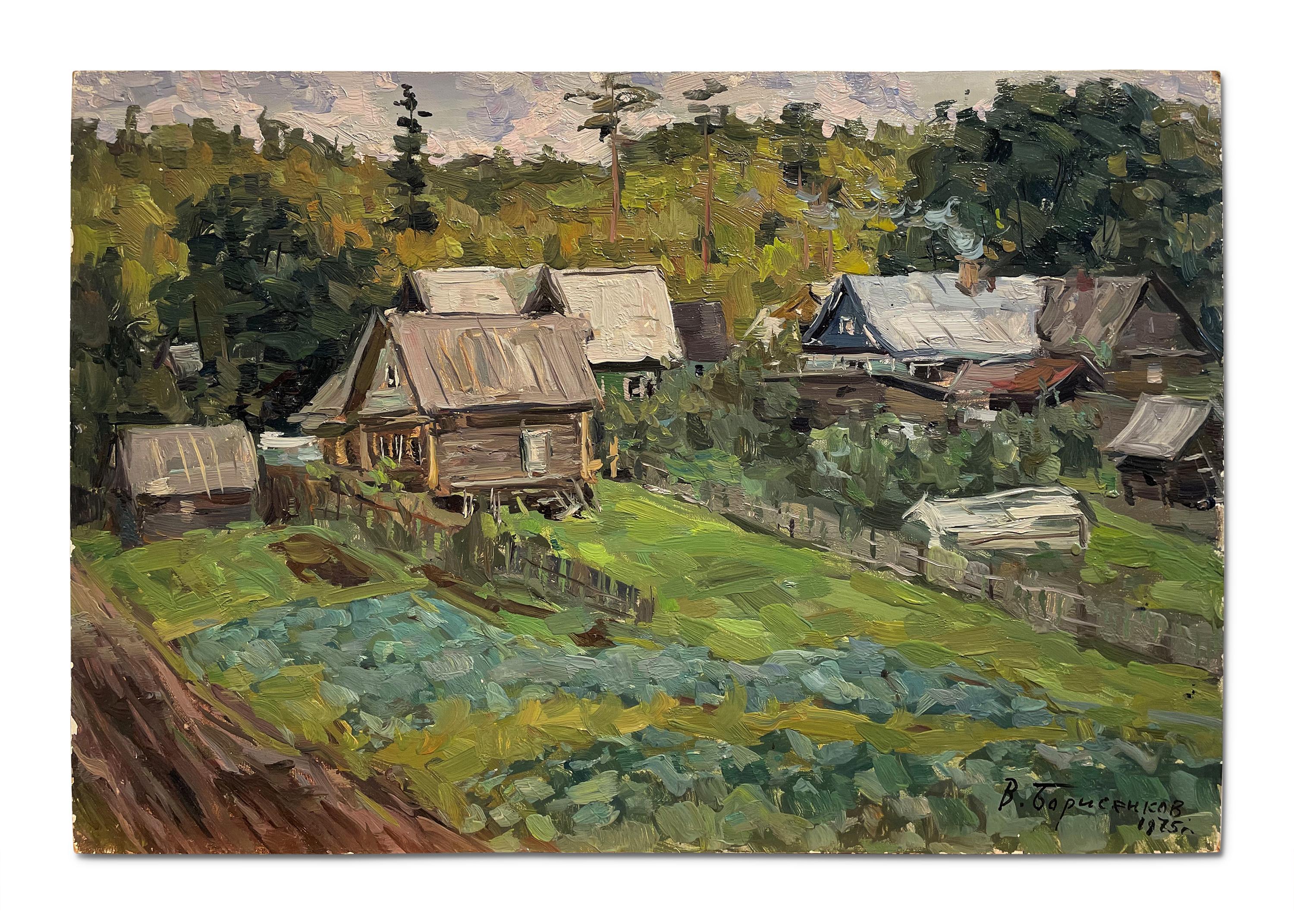Vasily Borisenkov Landscape Painting - Cabbages