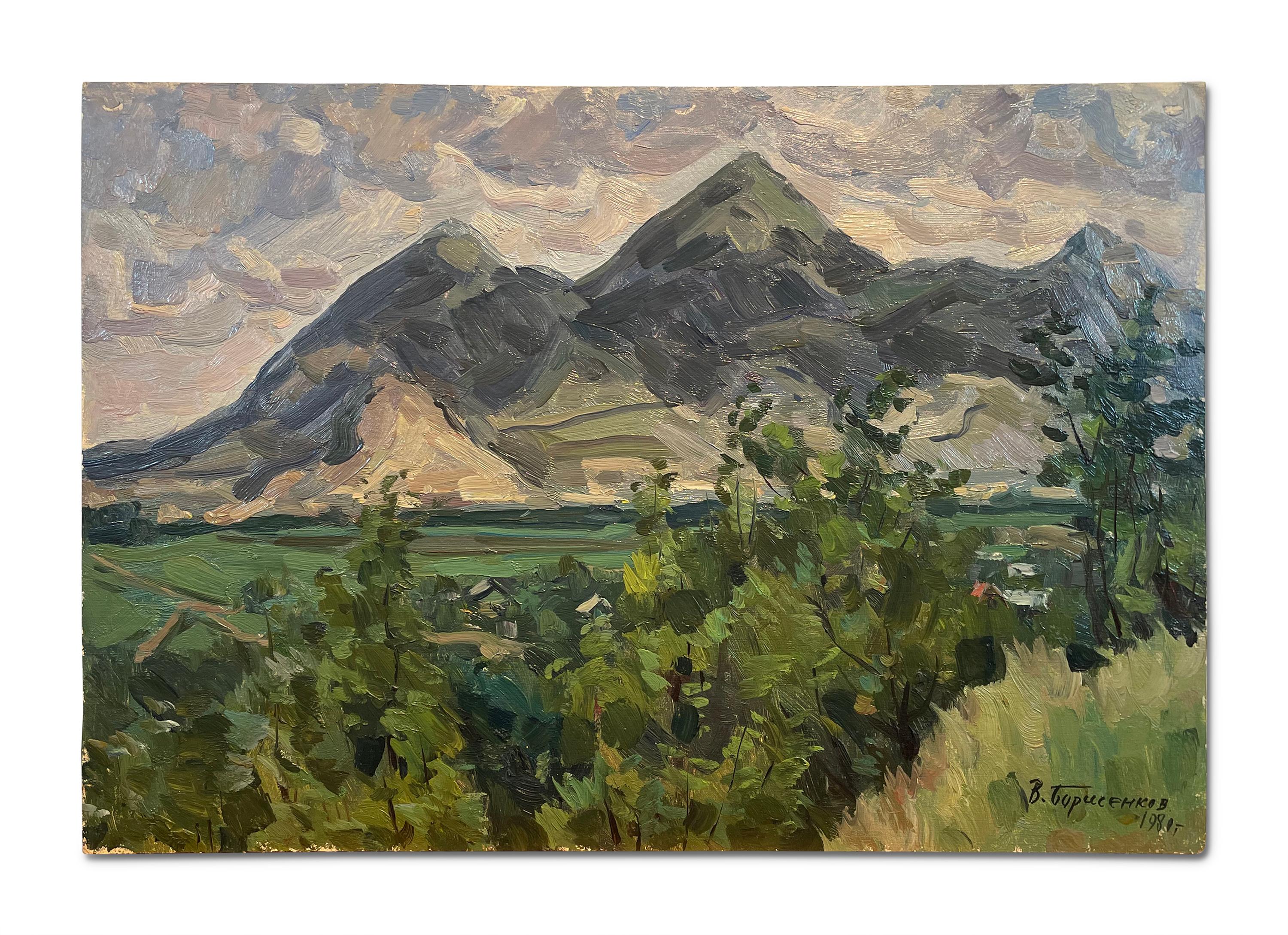 Vasily Borisenkov Landscape Painting - Southern Peaks