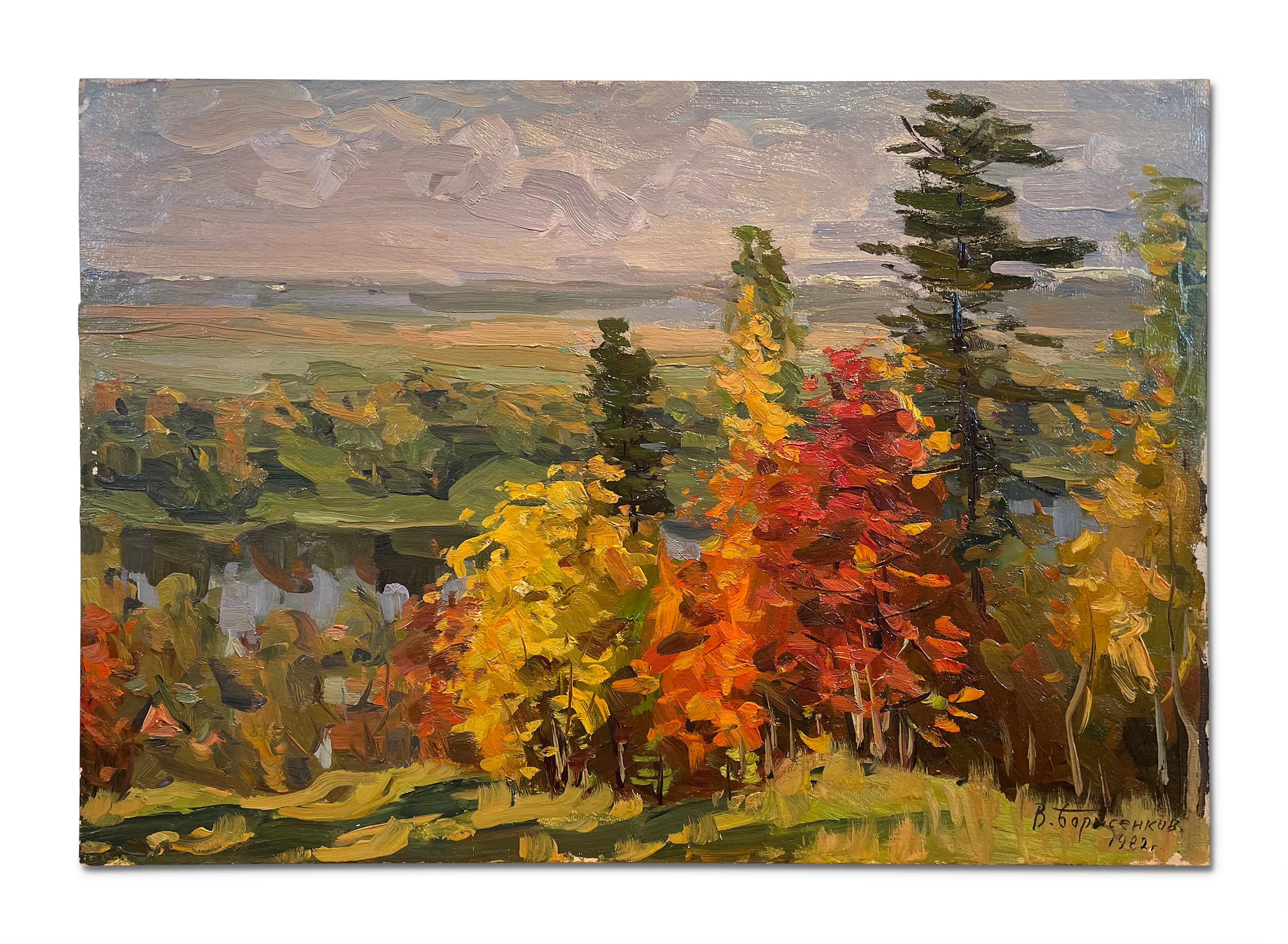 Vasily Borisenkov Landscape Painting - Warmth of Autumn