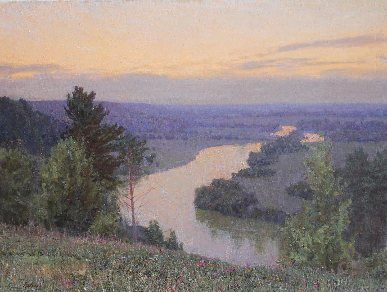 Vasily Hudyakov Landscape Painting - Vyatka, Open Spaces