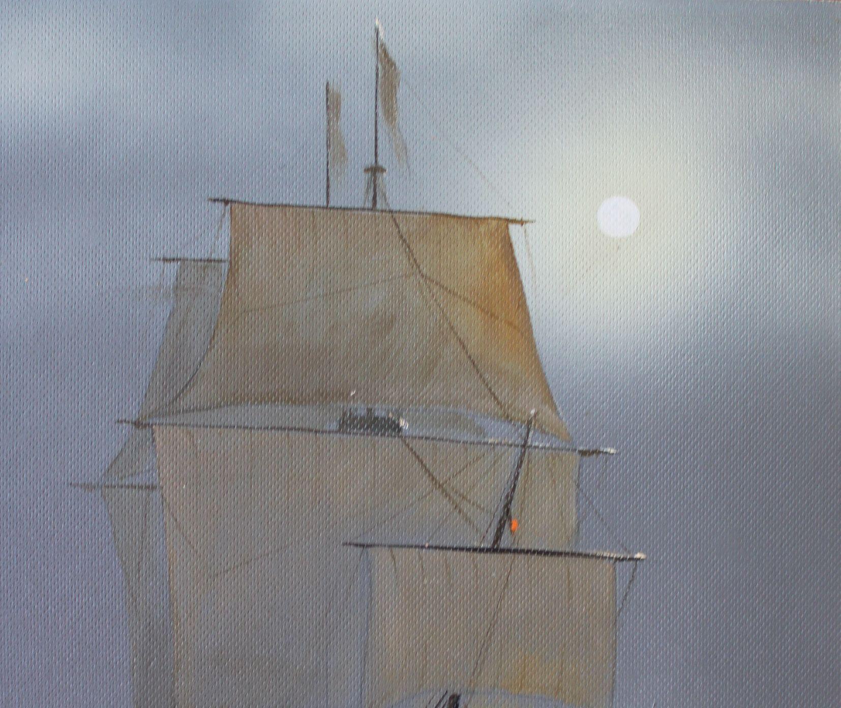 Velero  óleo/lienzo, 50x40 cm, 1989 - Painting Realista de Vasily Hvatov